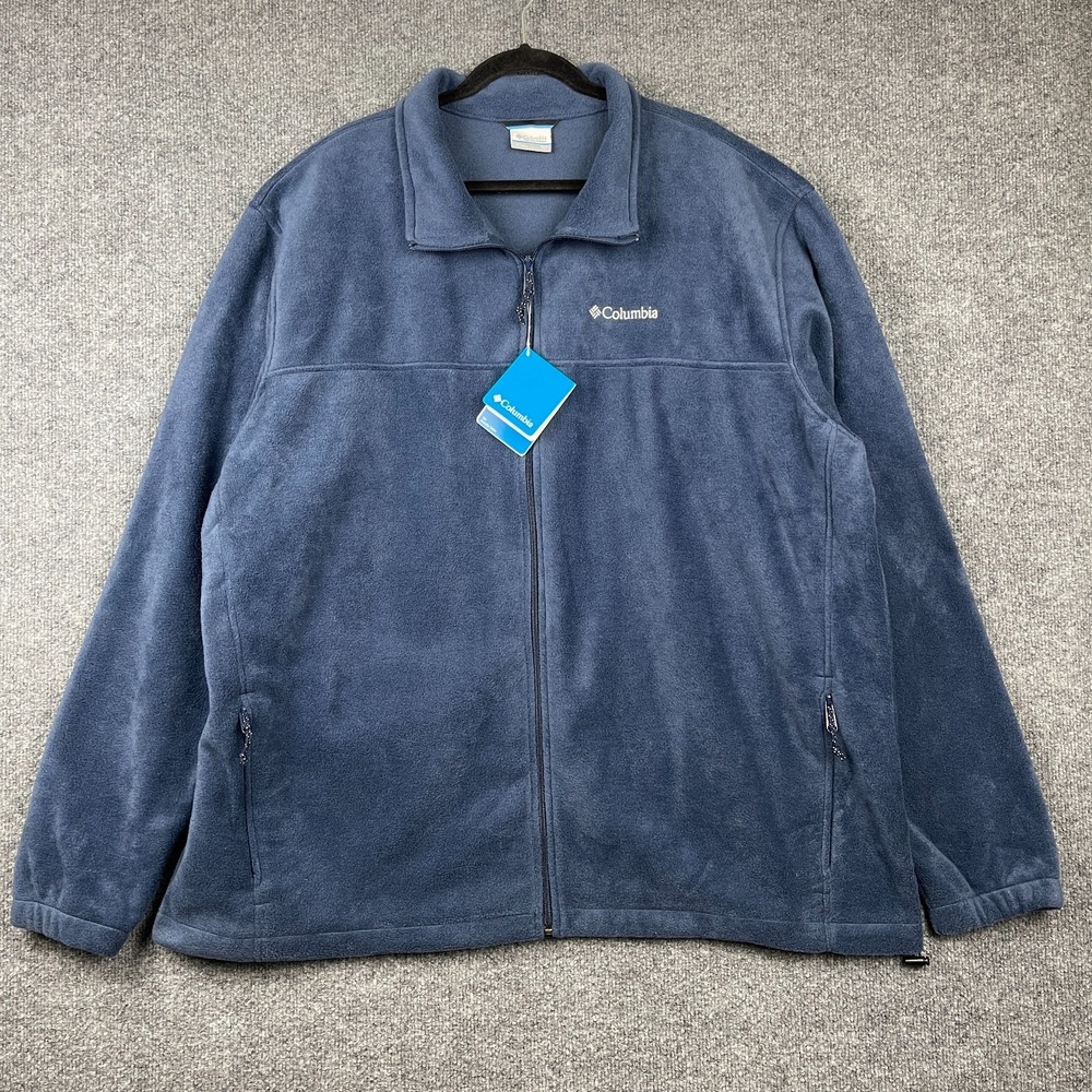Columbia Men's Fleece Jacket 3XT Tall Blue Steens Mountain 2.0 Full Zip NWT